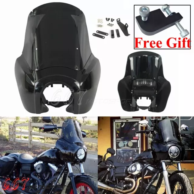 For Harley Dyna FXD Street Bob FXDB 2006-2017 Headlight Fairing Windshield Kit