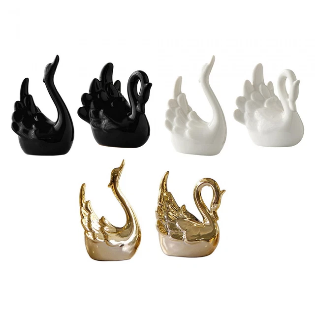 Cygne Figurines Statues Bureau Table Centre de table Ferme Sculpture en
