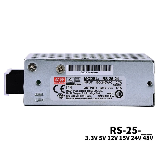 Mean Well RS-25 3A/1A Switching Power Supply Module 5V12V24V48V 25W Low Power