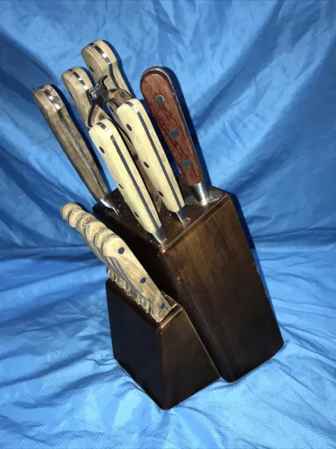 Pioneer Woman Rustic Frontier Cutlery Knife Set w/ Wood Block 14pc