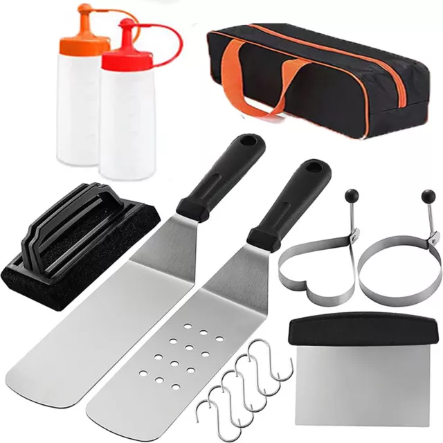 14Pcs/Set BBQ Utensils Stainless Steel with Bag Garden Party Camping Kitchen