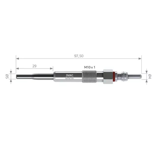 5x Glühkerze Stabglühkerze 5 Volt für VW CRAFTER 2E 2F 2.5TDI 2