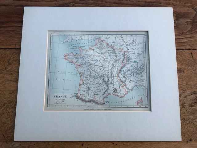 1907 MOUNTED MAP. france in provinces 1769 1789 ! £19.99 PicClick UK