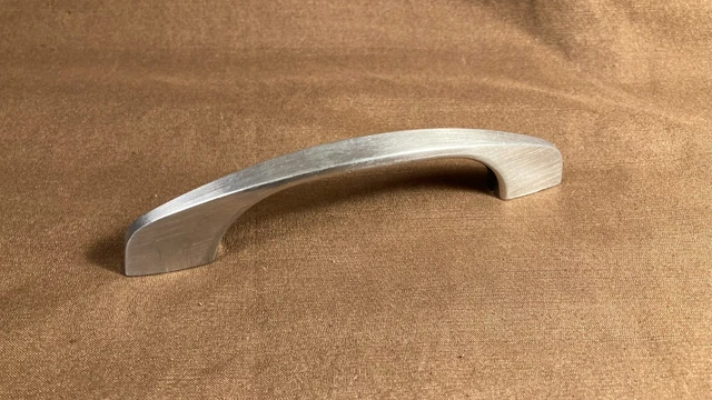 Vintage 50s 60s Modern Brushed Chrome Drawer Desk File Cabinet Door Pulls Handle