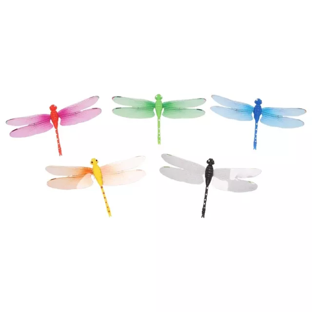 2X(5Pcs 8cm 3D Artificial Dragonflies Fridge Magnet for Home Christmas7761