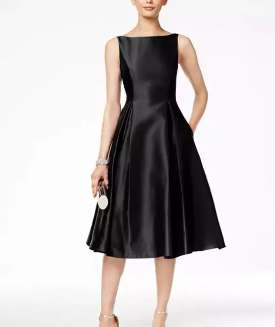 ADRIANNA PAPELL Boat-Neck A-Line Dress
