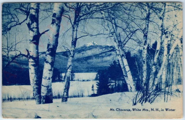 c1940s White Mountains NH Mt. Chocorua Winter Photo-Repros Gravure Postcard A177 2