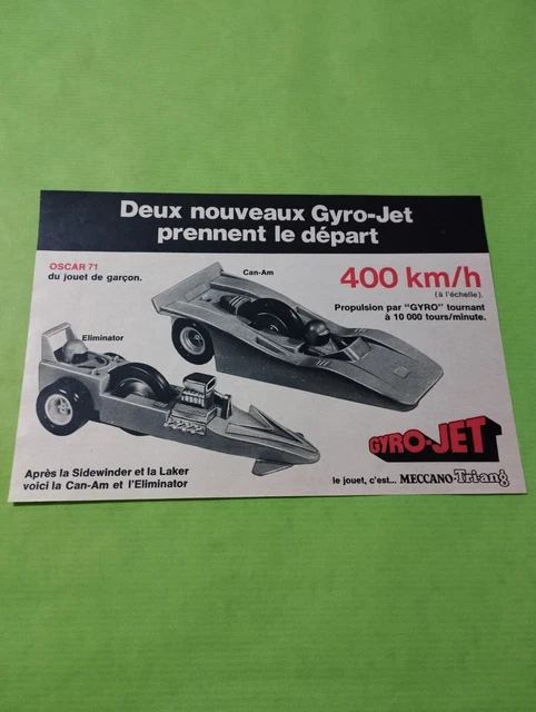Meccano Gyro Jet Sidewinder 400 Avec Lanceur – Voiture Jaune 1970 – France