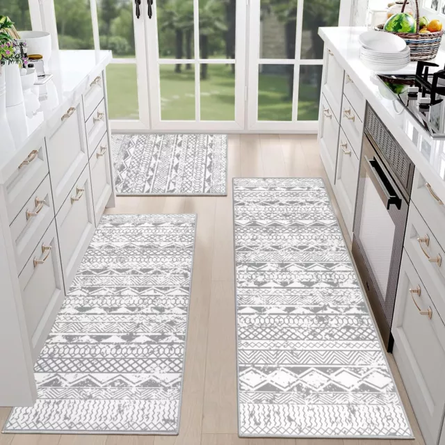 HEBE Vintage Kitchen Rug Sets 3 Piece with Runner Boho Kitchen Rugs and Mats ...