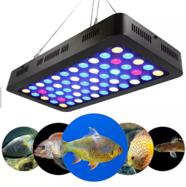 165W Dimmable Aquarium Grow Light Lamp Full Spectrum for Coral Reef Fish Tank UV