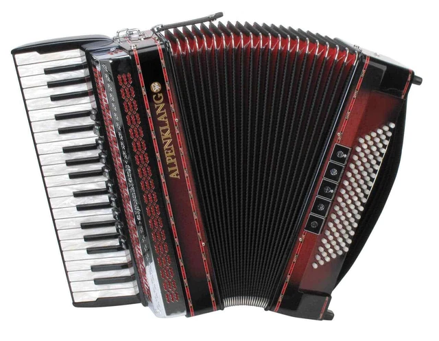 Alpenklang Pro Iv/96 M Akkordeon Shadow Red Piano Harmonica 96 Bass Accordion