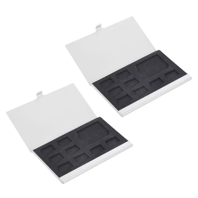2X 9 Micro/Tarjeta de memoria Soporte de almacenamiento Caja Protectora Estuches de metal 8 TF&1 A7F1