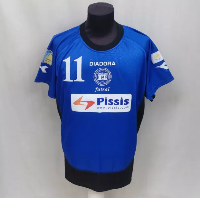 Parnassos Strovolou Cyprus #11 Match Worn Futsal Jersey Diadora Shirt Size XL