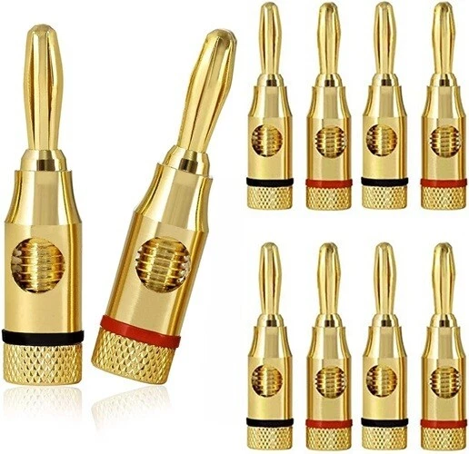 Spine A Banana Con Vite Aperta, Connettori Placcati Oro 24K Jack Audio~p142875256 - Foto 12