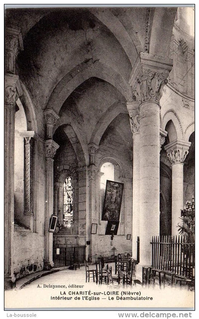 58 LA CHARITE SUR LOIRE - interieur de l'eglise, le deambulatoire