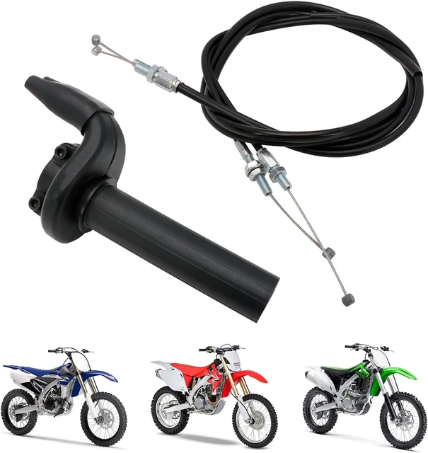 Dirt Bike Throttle Assembly with Throttle Cable Motorcycle Push Pull Throttle Un