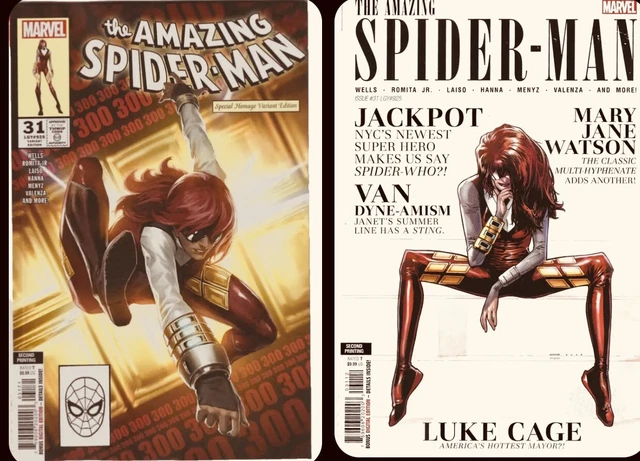 AMAZING SPIDER-MAN 31  (2023, MARVEL)  2ND PRINT  JACKPOT  MARY JANE Your Choice