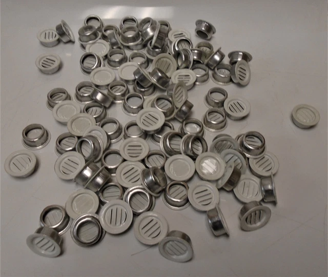 1" White Aluminum Mini Vents by Leigh/Milcor -99 new unused items.