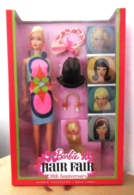 BARBIE HAIR FAIR 50Th Anniversary Vintage Repro Doll 2016 Mattel Nrfb EUR 130 00 PicClick FR