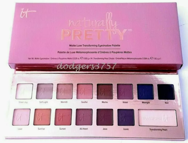 It Cosmetics Naturally Pretty Matte Luxe Transforming 15 Eyeshadow Palette! Box!