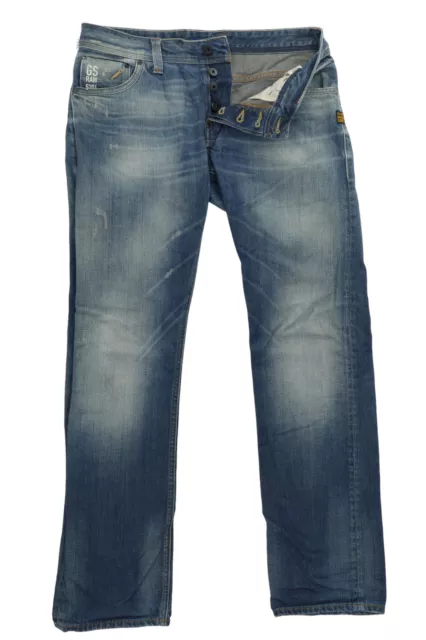 G-STAR ATTAC LOW Straight Herren Jeans Hose W32 L32 32/32 blau ...