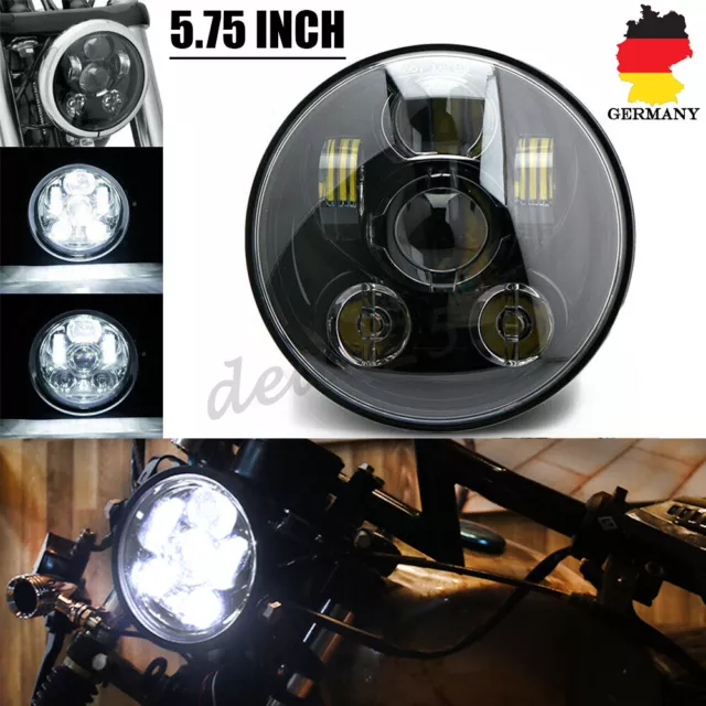 5-3/4 5.75''Motorrad LED Haupt Scheinwerfer Hi/Lo Projektor E-Geprüft Für Harley