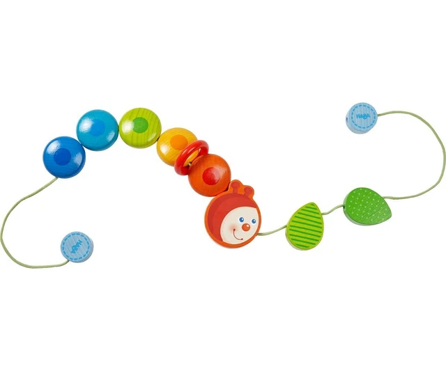 Chaîne de Poussette Caterpillar HABA 303756 en Bois Jouet pour Bébé