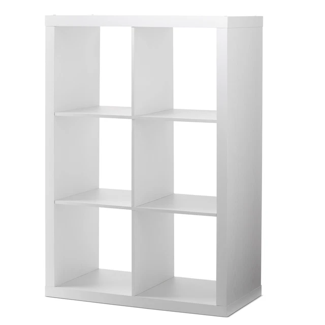 Better Homes & Gardens 6-Cube Storage Organizer, White Texture