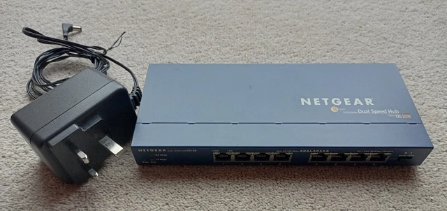 NETGEAR 8 Port 10/100 Mbps Dual Speed Hub DS108