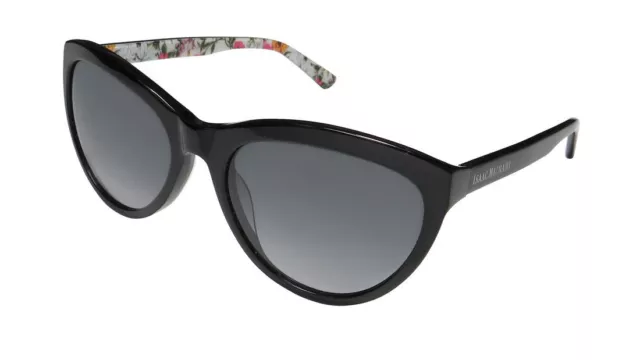 New Isaac Mizrahi 30223 Hip Colorful Flowers Theme On Temples Cat Eye Sunglasses