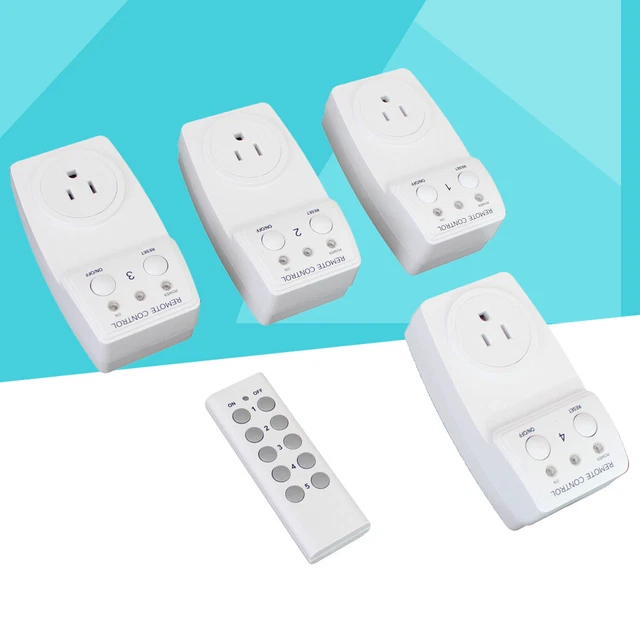 Prise de commutateur de télécommande 3PCS avec 1 télécommande 6