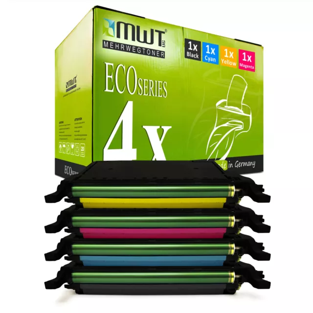 4x ECO Toner für Samsung CLX-6250-FX CLP-620-ND CLX-6220-FX CLP-670-N CLP-670-ND