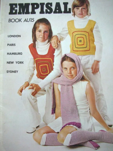 EMPISAL Knitting Machine Pattern Book No.AU15 - Children's Sizes Retro Look VGC