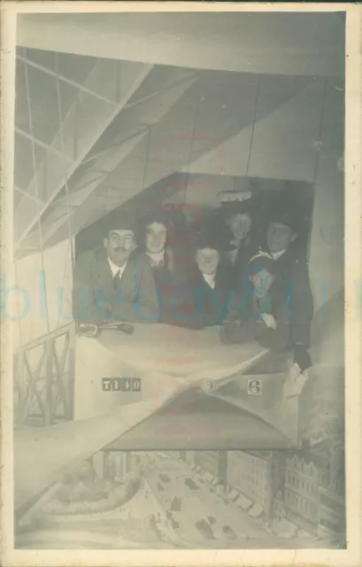 1908 Original photo Edinburgh Xmas Carnival Angus Gillan & Alister Kirby airship
