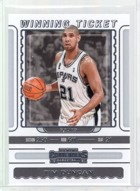 2019-20 Panini Contenders Winning Ticket #23 Tim Duncan
