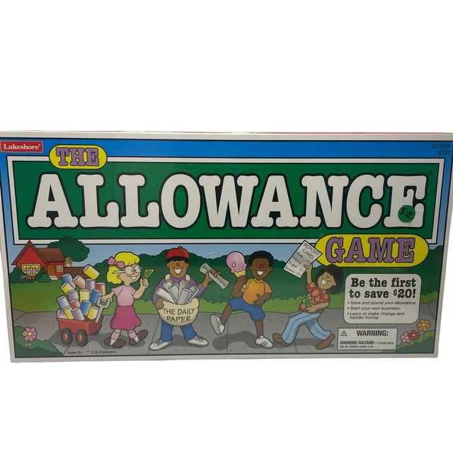 THE ALLOWANCE GAME by Lakeshore Learning Board Game 5+ Money Handling