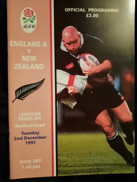 England A V New Zealand Rugby Programme 1997/98