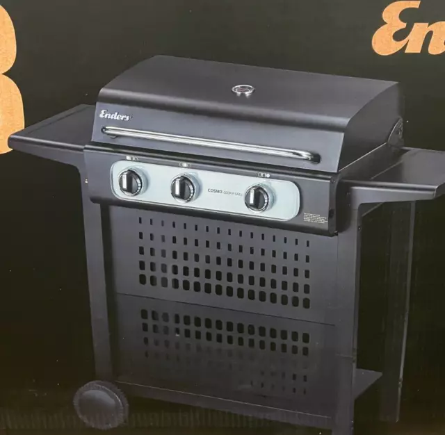 Enders® Gasgrill Cosmo 3 mit Kochstellenbrenner inkl. Druckregler Gasschlauch Ne