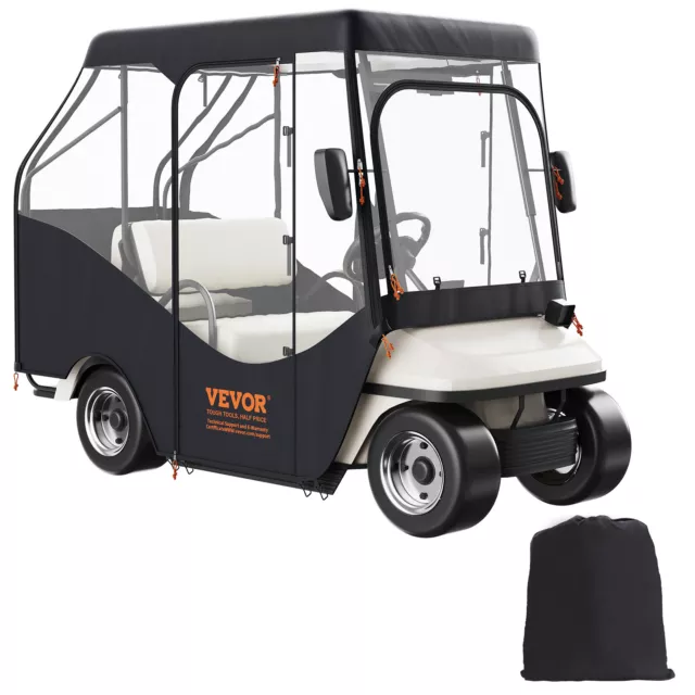 VEVOR 4 Passenger Golf Cart Cover Waterproof Driving Enclosure 420D Polyester