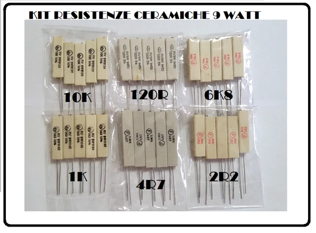 1000 PEZZI DI RESISTENZE STRATO CARBONE 3,9 Kohm 1/4W 0,25 WATT 5 - Foto 12