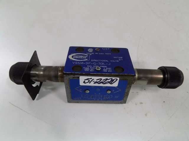 Continental Hydraulics 21W Directional Valve Vs5M-3F-G-33L-J