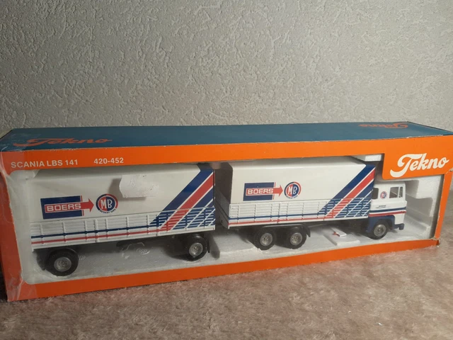 Tekno Holland 1/50 – Scania LBS 141 + Remorque Besemer – Marron – En Boîte