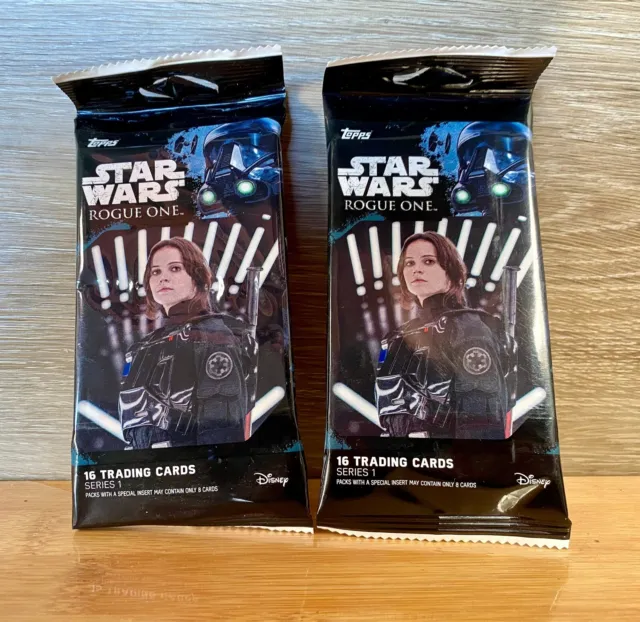 2017 Topps Star Wars: Rogue One, Series One, 2 Sealed Hanger Packs 32 Cards