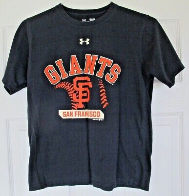 Under Armour UA Youth Boy's SF Giants Short Sleeve Tee T-Shirt Black YLG Large