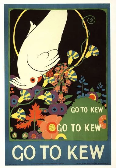 Vintage 1915 Kew Gardens Promotional Poster A3/A2/A1 Print