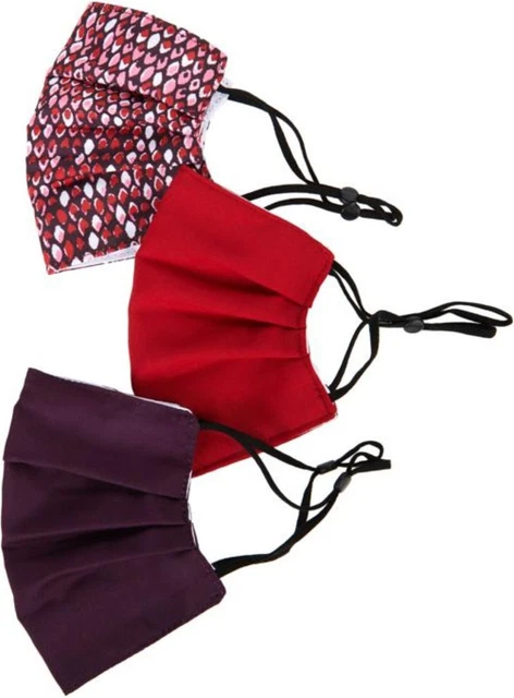 Samantha Brown 3Pc Face Cvgs CROCO BURGUNDY PURPLE NEW 737-123