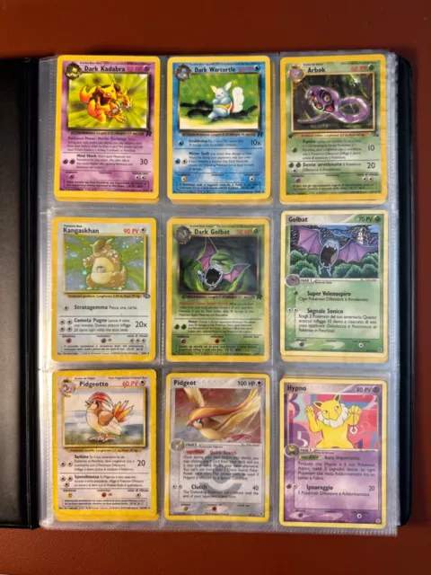 Lotto Album Carte Pokemon Vintage Set Base Fossil Jungle Gym Ita Eng