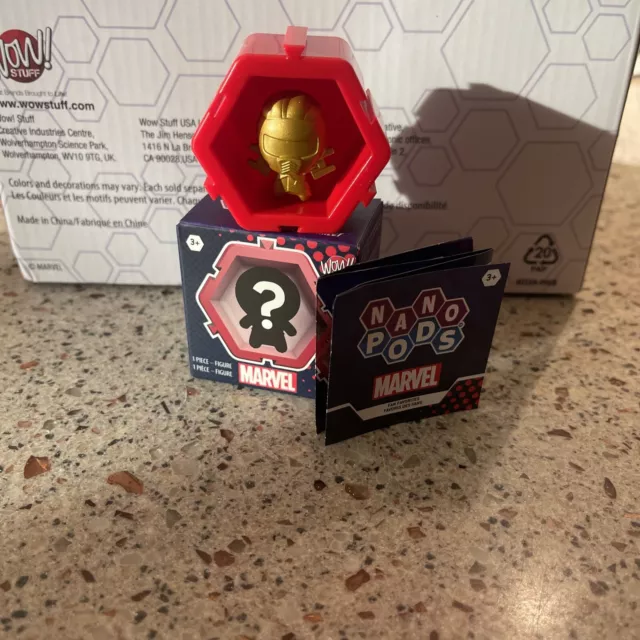 Marvel WOW Nano Pods Avengers Chase Gold Iron Man. Super Rare!