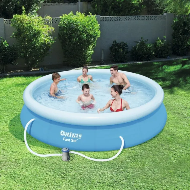 12FT x 30" Swimming Pool Outdoor Garden Paddling Family Inflatable Fast Set Pump