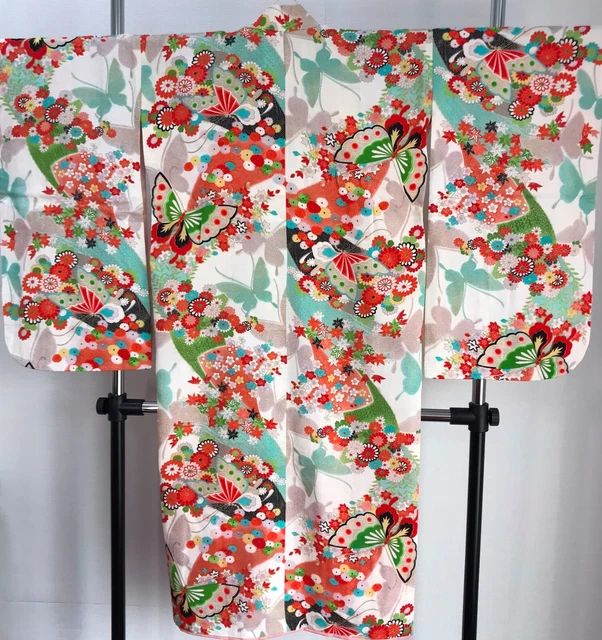 Japanese Vintage Girl's Kimono with traditional design